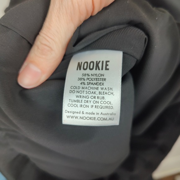 Nookie Adore 2-Way Dress Womens Medium Black Strapless Ruched Gown Big Bow NWT - Picture 13 of 14